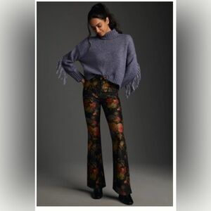Pilcro Floral Black Pants